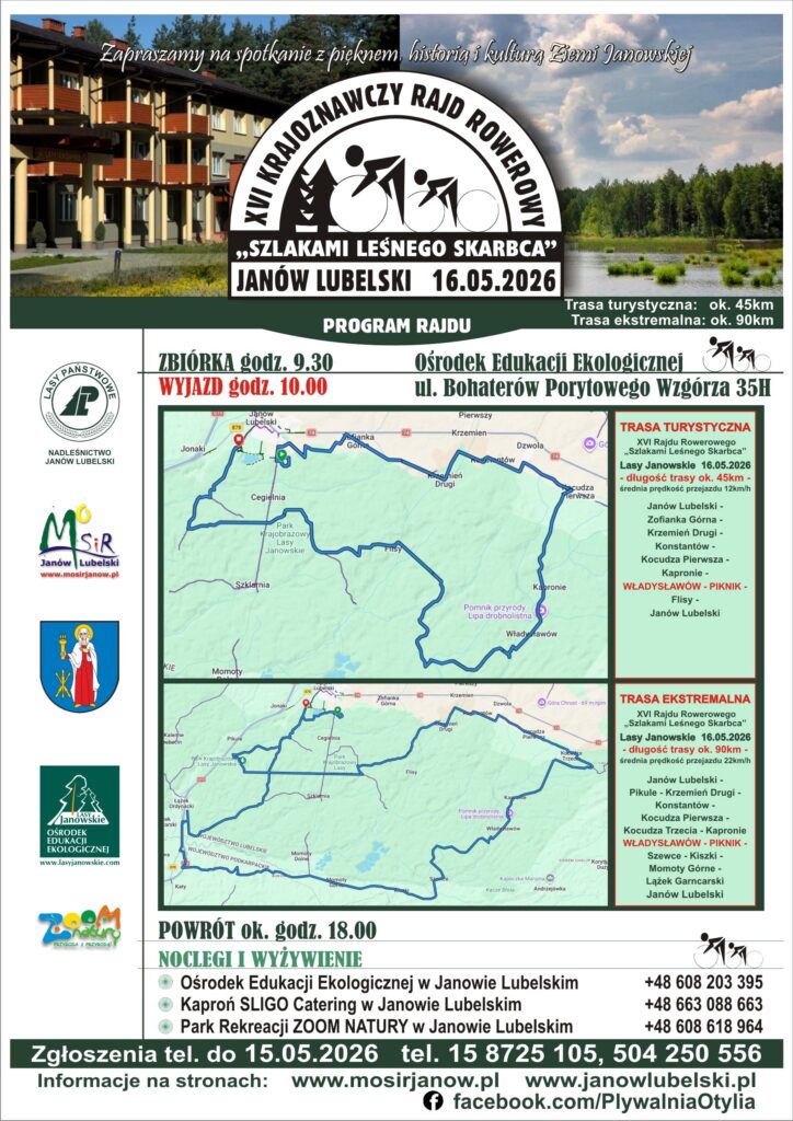 Plakat informacyjny XVI Rajdu Rowerowego